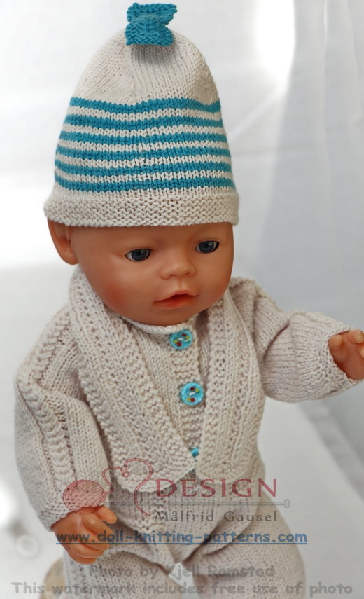 Knitting pattern for American Girl doll sweater