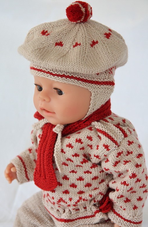 Knit doll dress with this lovely doll knitting pattern